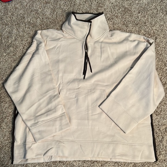 Polo Ralph Lauren - Women’s Oversized Sweatshirt with Leather Trim- Size M/L - Picture 2 of 8